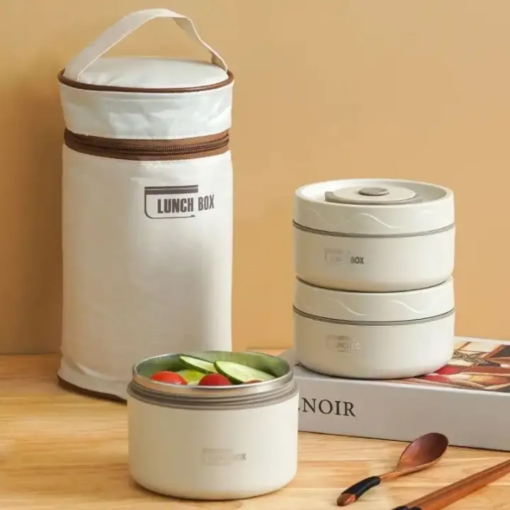 (৩ বাটি) Thermal Lunch Box। ঠান্ডা খাবার আর খেতে হবে না