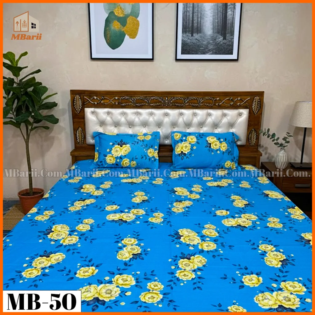 তিন পিসের Classic Cotton BedSheet | আরামদায়ক ঘুম, সুন্দর বেডরুম | ক্লাসিক কটন ফেব্রিক বেডশীট✨
