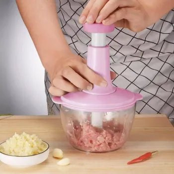 MBarii Push Chopper | ২টি ব্লেড সেট | পেঁয়াজ, সবজি ও মসলা কুচি করার সহজ সমাধান
