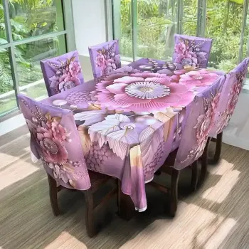 Premium 3D Dining Table Cover Set | আপনার ডাইনিংকে দিন এক রাজকীয় সৌন্দর্যের ছোঁয়া
