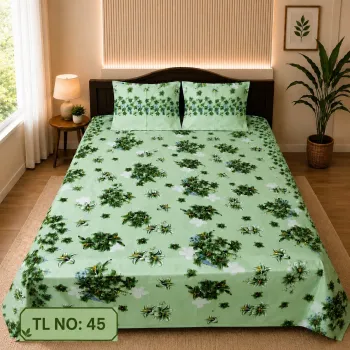 তিন পিসের MBarii Luxury Twill Bed Sheet | নরম ছোঁয়ায় আরামদায়ক ঘুম | বেডরুমে আনুন Premium Elegant Look